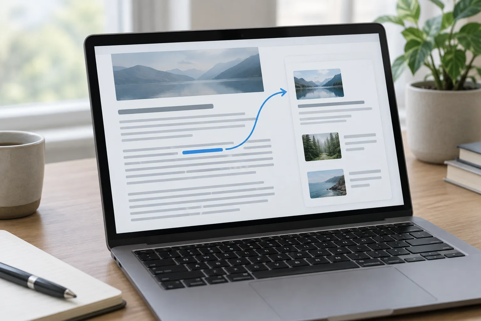 Un lien mis en évidence dans un article numérique mène vers un contenu complémentaire.